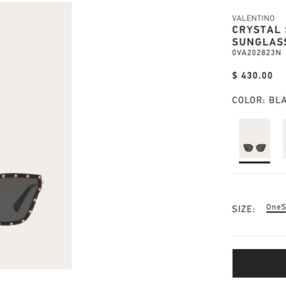 VALENTINO CRYSTAL STUDDED CAT-EYE METAL SUNGLASSES main image 5